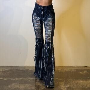 Bell Bottom Tie Dye Jeans S